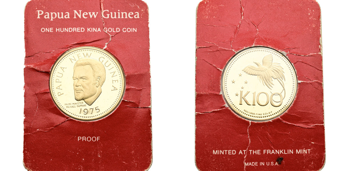PAPUA NYA GUINEA / PAPUA NEW GUINEA. 100 kina 1975