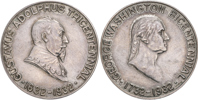 GUSTAV II ADOLF (1611-1632) 200-årsminnet av George Washingtons födelse och 300-årsminnet av Gustav II Adolfs död. 