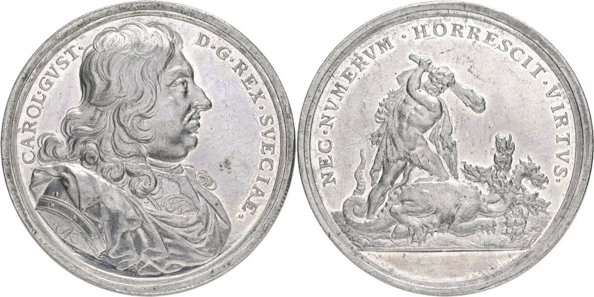 KARL X GUSTAV (1654-1660) Kungens minne. 