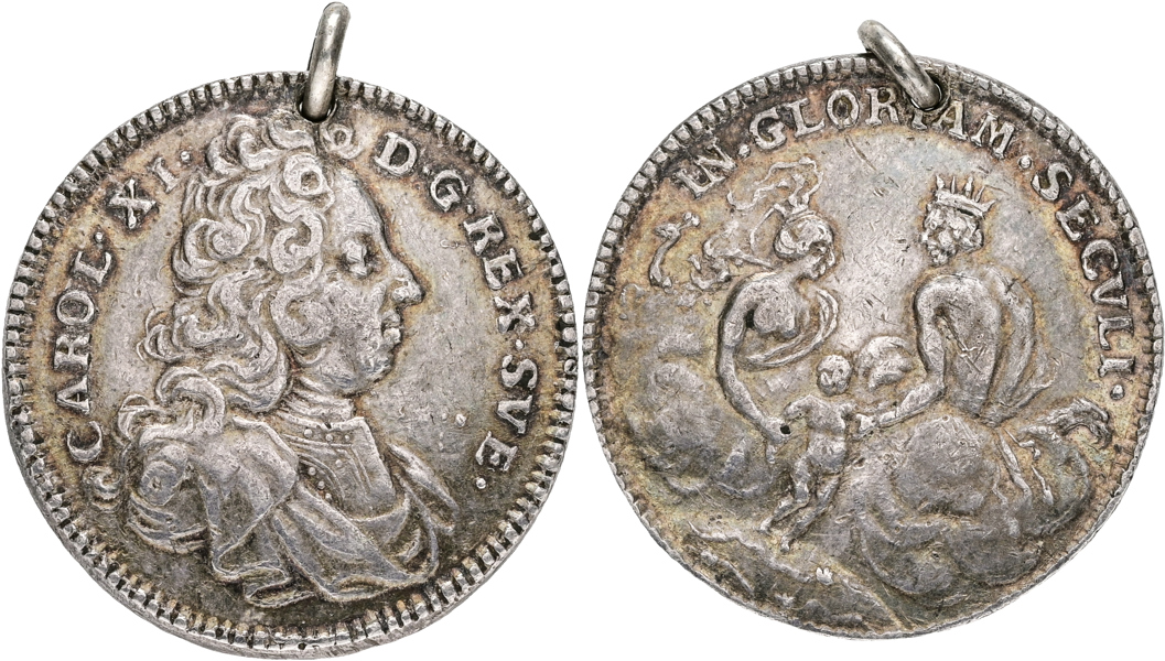 KARL XI (1660-1697) Kronprins Karls (Karl XII) födelse 1682.