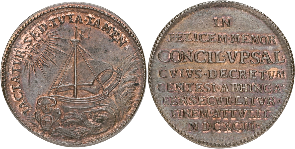 KARL XI (1660-1697) Jubelfesten 1693 till minnet av Uppsala möte 1593.
