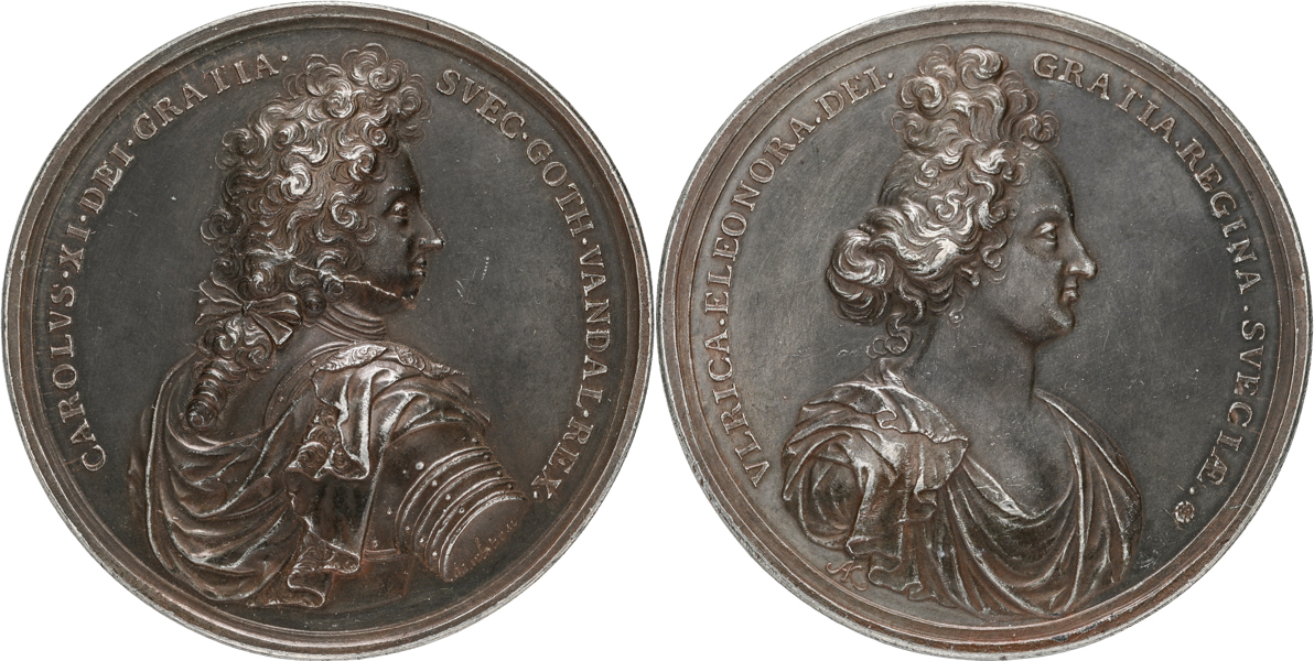 KARL XI (1660-1697) Kungen och drottning Ulrika Eleonora. 