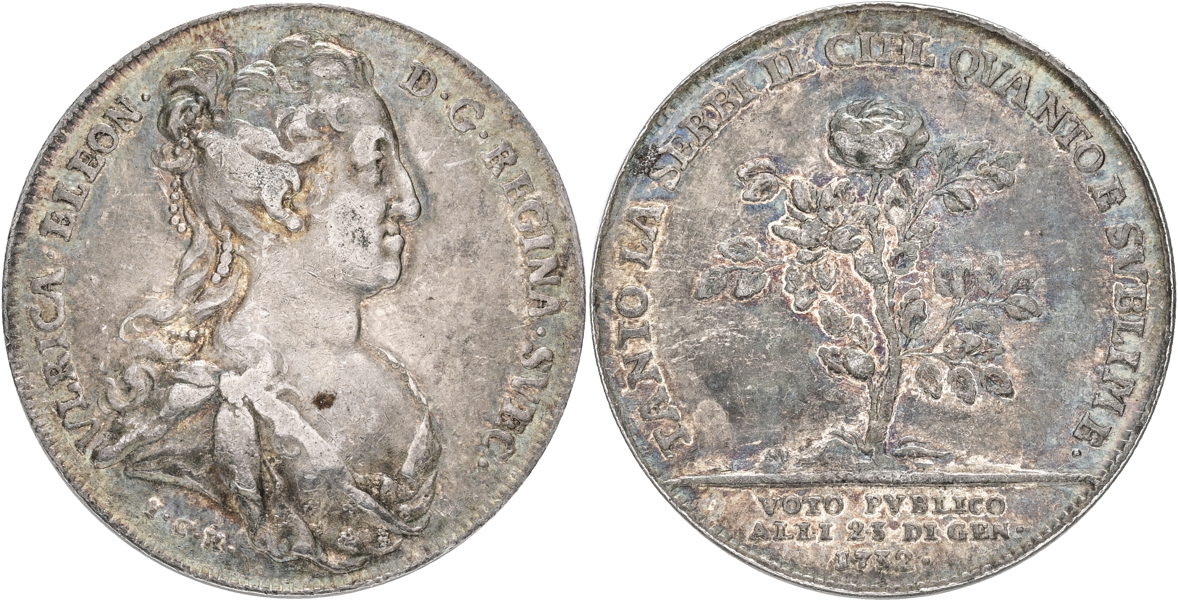 ULRIKA ELEONORA (1718-1720) Drottningens födelsedag 1732.