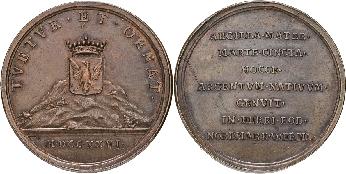 FREDRIK (1720-1751) Silver funnet i Nordmarks järngruvor i Värmland 1726.