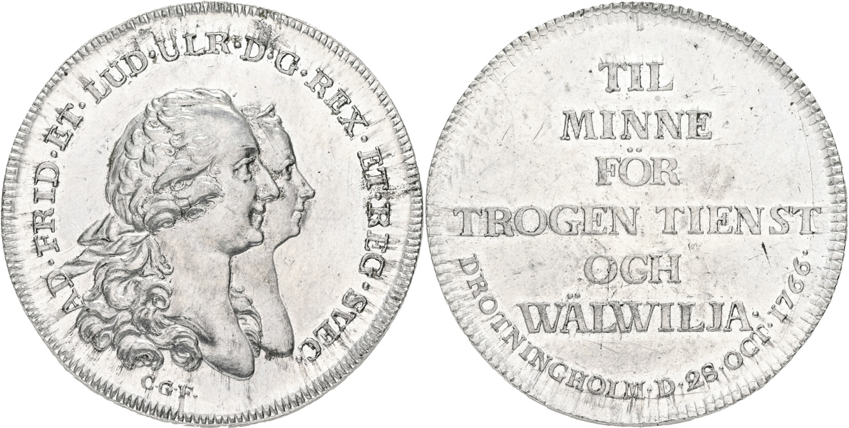 ADOLF FREDRIK (1751-1771) Minnespenning