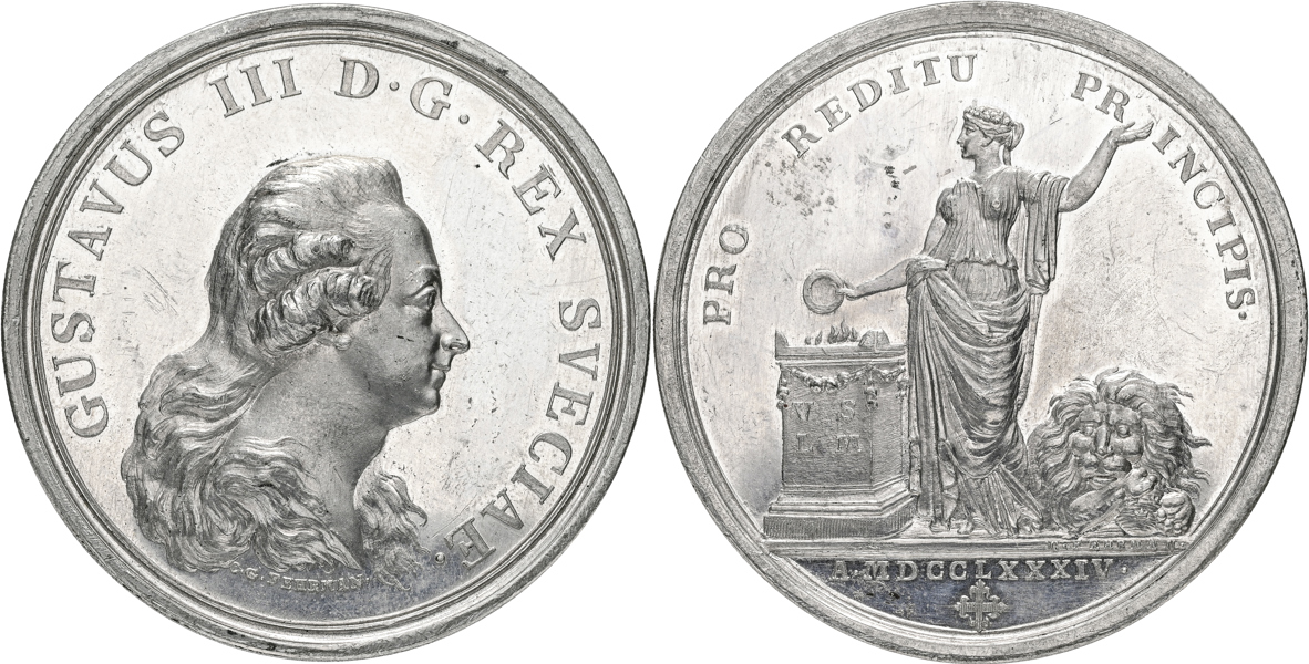 GUSTAV III (1771-1792) Kungens återkomst från Italien 1784.