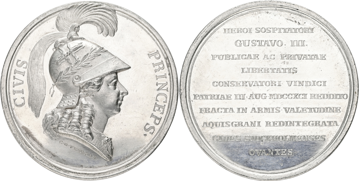 GUSTAV III (1771-1792) Kungen återvänder från hälsokuren i Aachen 1791.