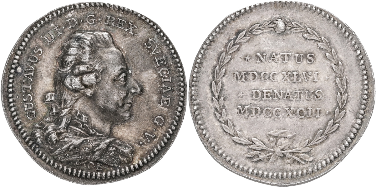 GUSTAV III (1771-1792) Kungens minne.