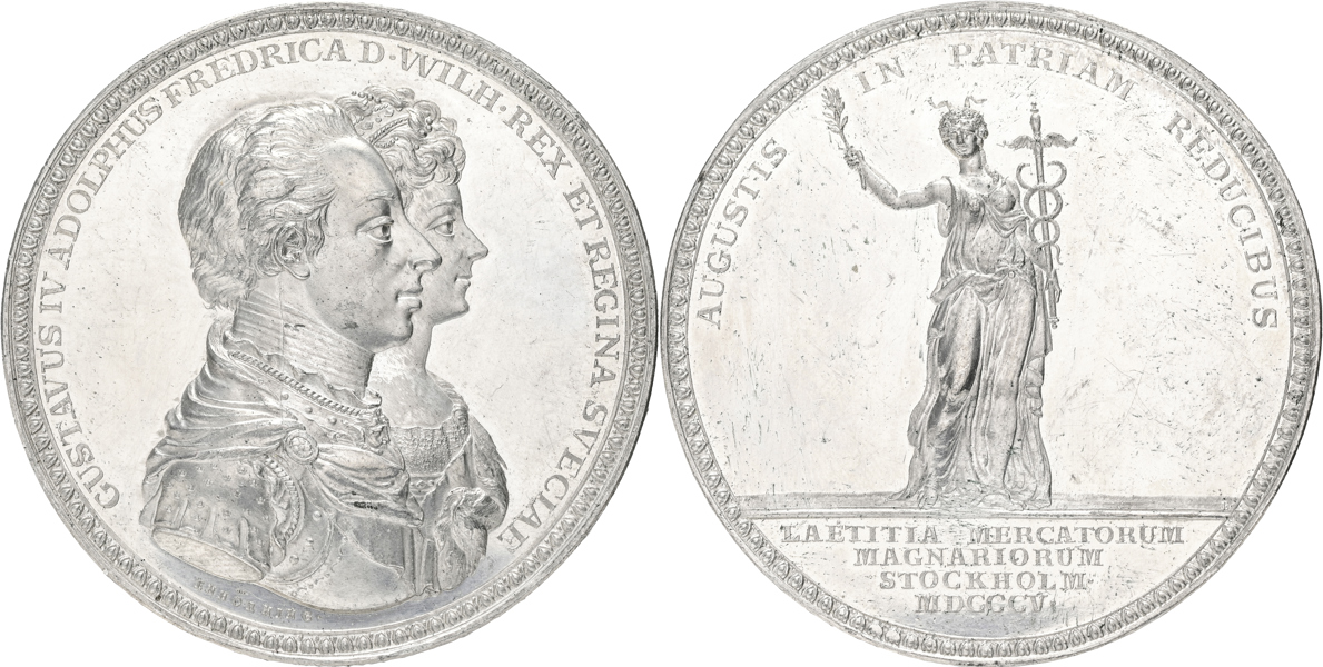 GUSTAV IV ADOLF (1792-1809) Kungaparets återkomst från Tyskland 1805.
