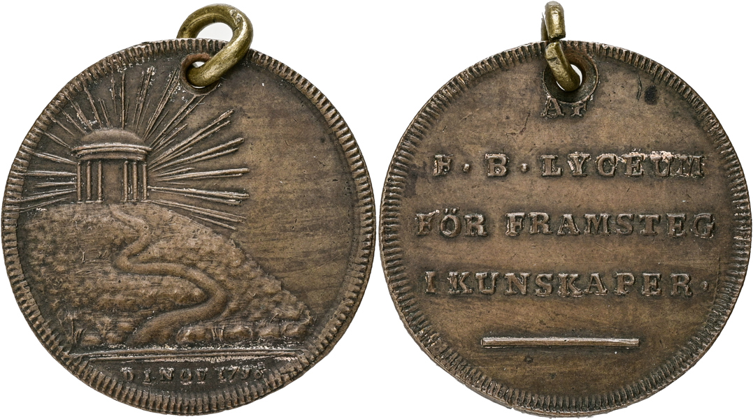 GUSTAV IV ADOLF (1792-1809) Fribyggaresamhällets belöningsmedalj.