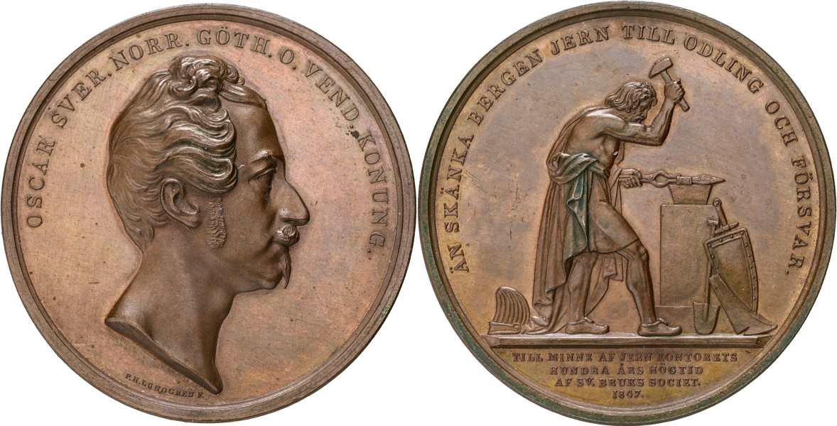 OSKAR I (1844-1859) Järnkontoret 100 år 1847.