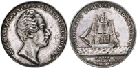 OSKAR I (1844-1859) Minnesmedalj till de som deltog i fregatten Eugenies världsomsegling 1851-53