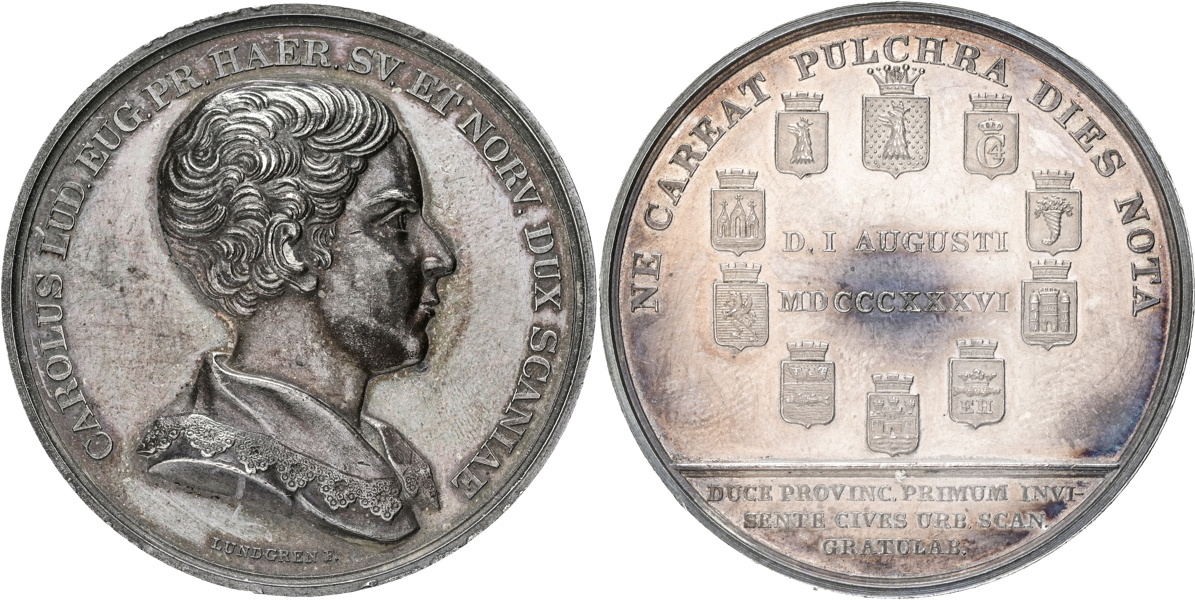 KARL XV (1859-1872) Prins Karls första besök i Skåne den 1 augusti 1836.