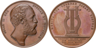 OSKAR II (1872-1907) Kungl. Musikaliska Akademiens hyllningsmedalj till Oskar II 1873. 
