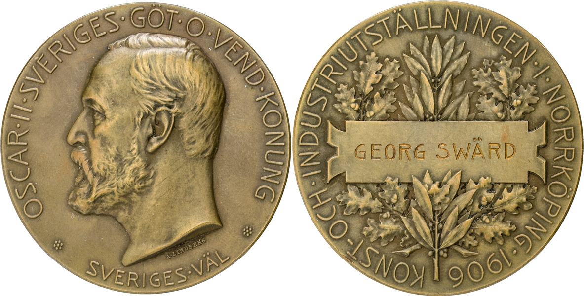 OSKAR II (1872-1907) Konst- och industriutställningen i Norrköping 1906.