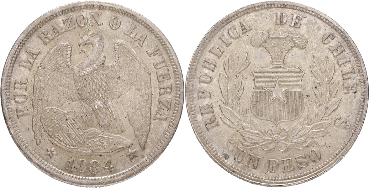 CHILE. Peso 1888.