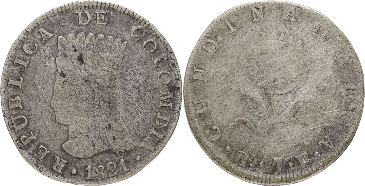COLOMBIA. 8 reales 1821.