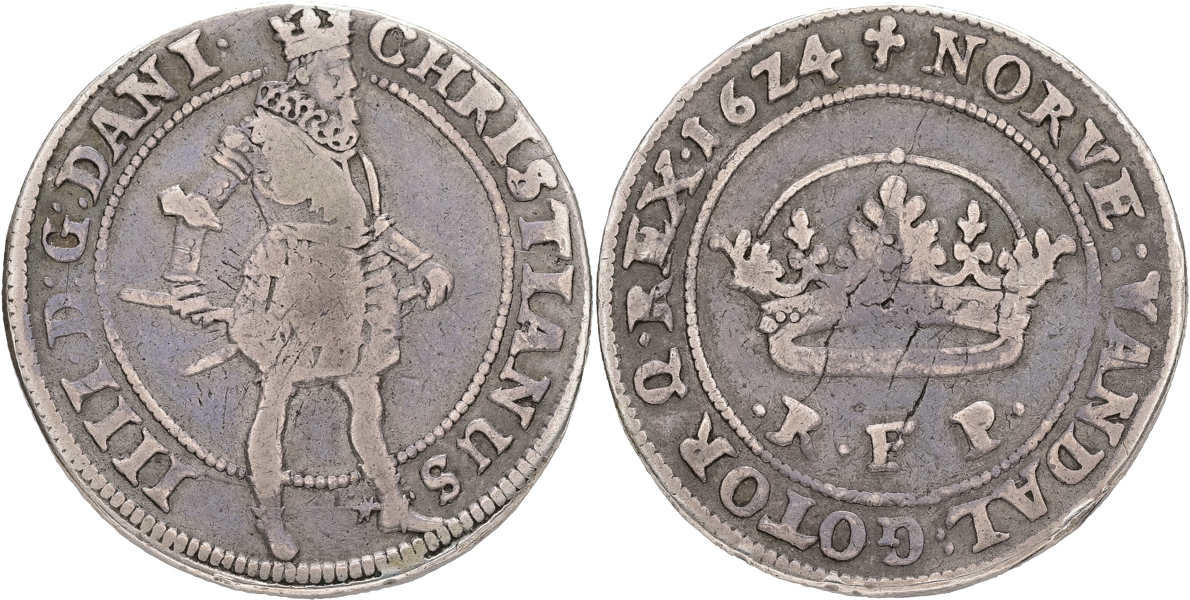 DANMARK / DENMARK. Krone 1624.