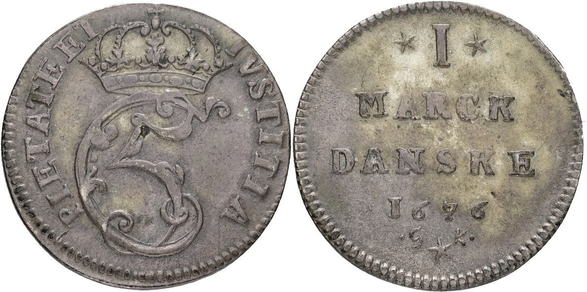 DANMARK / DENMARK. Mark 1676.
