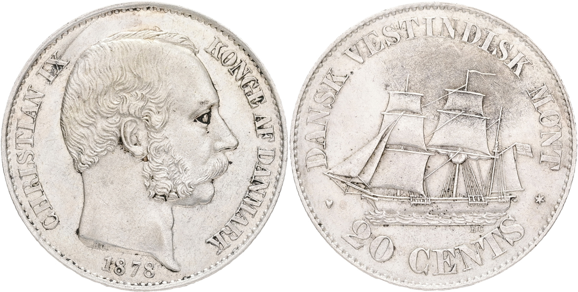 DANMARK / DENMARK. 20 cents 1878.