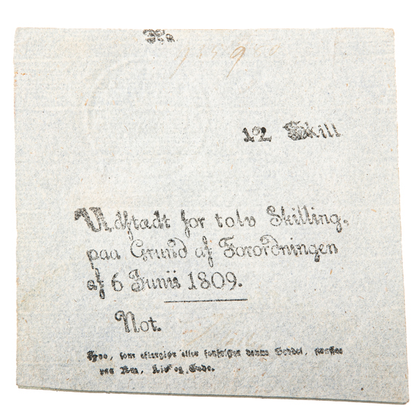 DANMARK / DENMARK. 12 skilling 1809.