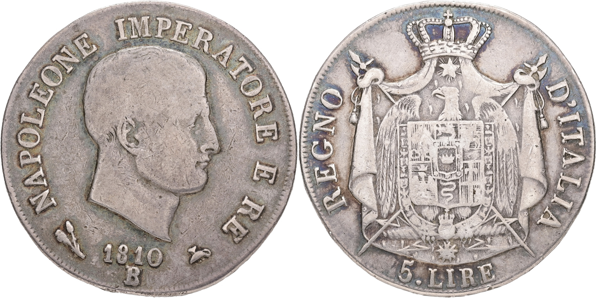 ITALIEN / ITALY. 5 lire 1810.