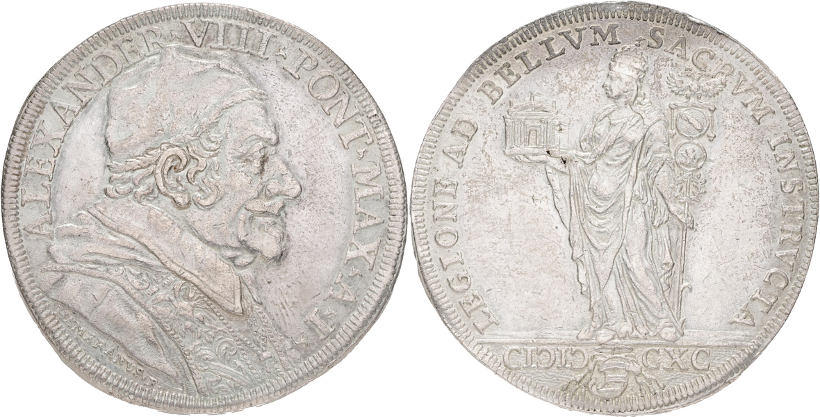 ITALIEN / ITALY. Vatikanstaten. Piastra 1690.