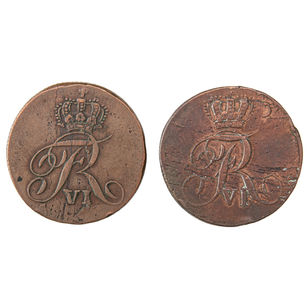 NORGE / NORWAY. 4 skilling 1809. Lot of 2.
