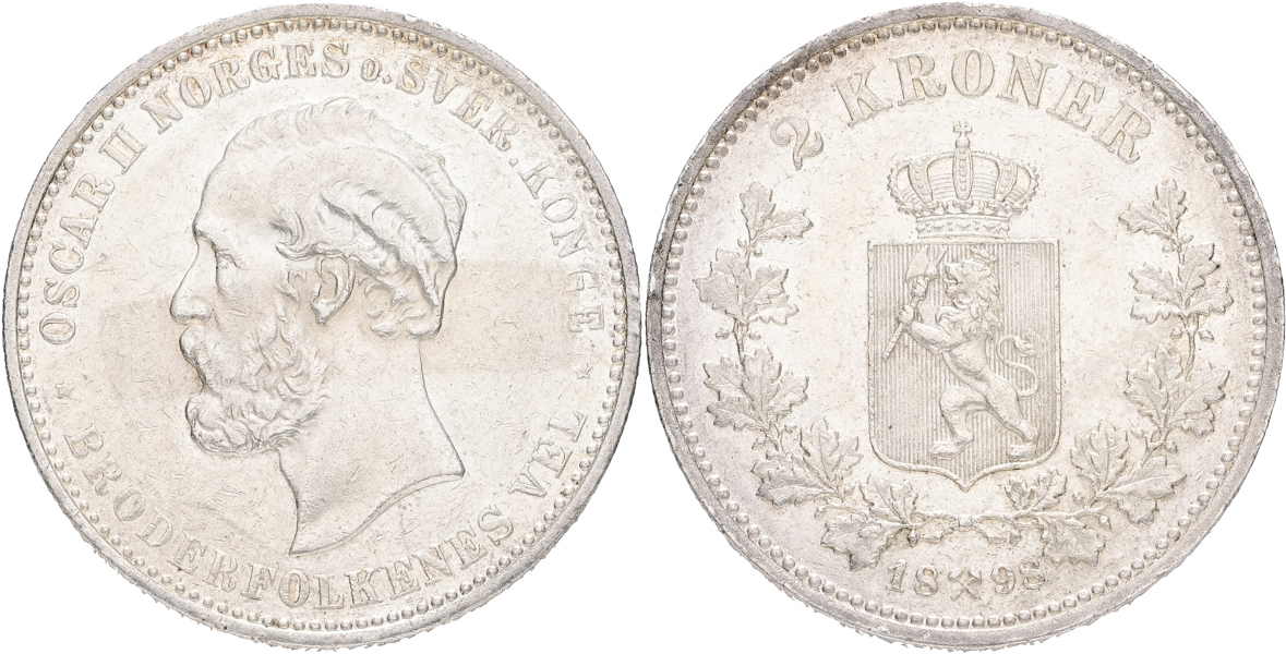 NORGE / NORWAY. 2 kroner 1898.