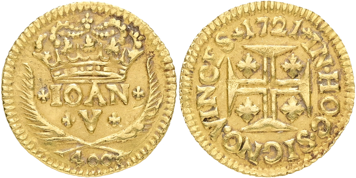 PORTUGAL. 400 reis 1722.