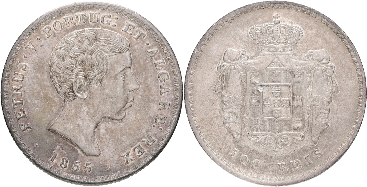 PORTUGAL. 500 reis 1855.