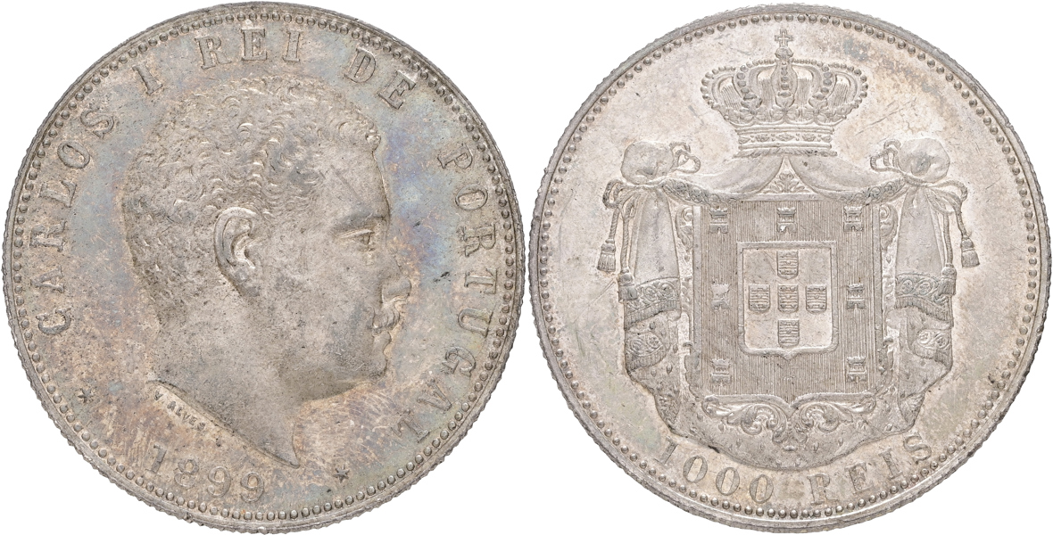 PORTUGAL. 1000 reis 1899.