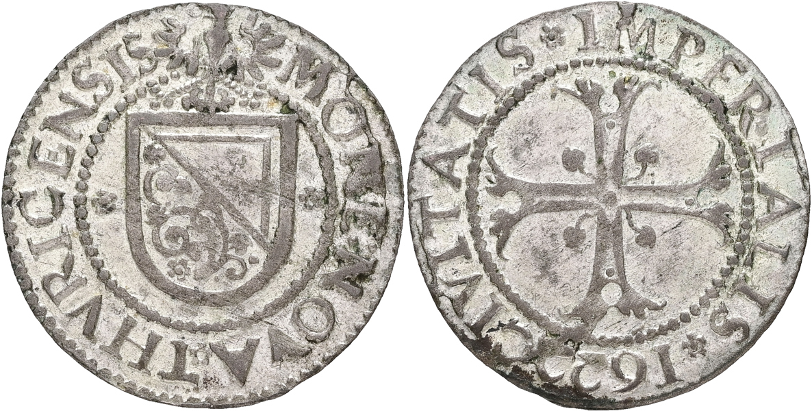 SCHWEIZ / SWITZERLAND. Zürich. Batzen 1622.