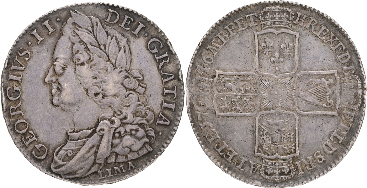 STORBRITANNIEN / GREAT BRITAIN. 1/2 crown 1746.