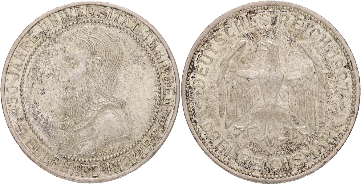 TYSKLAND / GERMANY. 3 mark 1927.