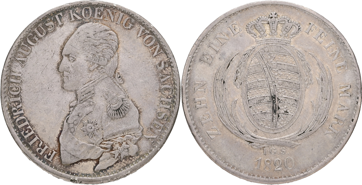 TYSKLAND / GERMANY. SACHSEN. Taler 1820.