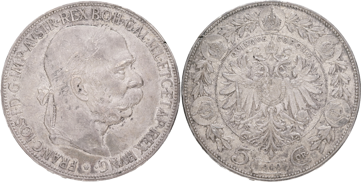 ÖSTERRIKE / AUSTRIA. 5 coronas 1900.