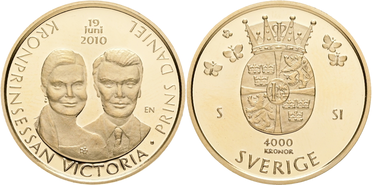 CARL XVI GUSTAF (1973 -). 4000 kronor 2010.