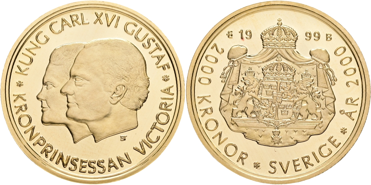 CARL XVI GUSTAF (1973 -). 2000 kronor 2000.