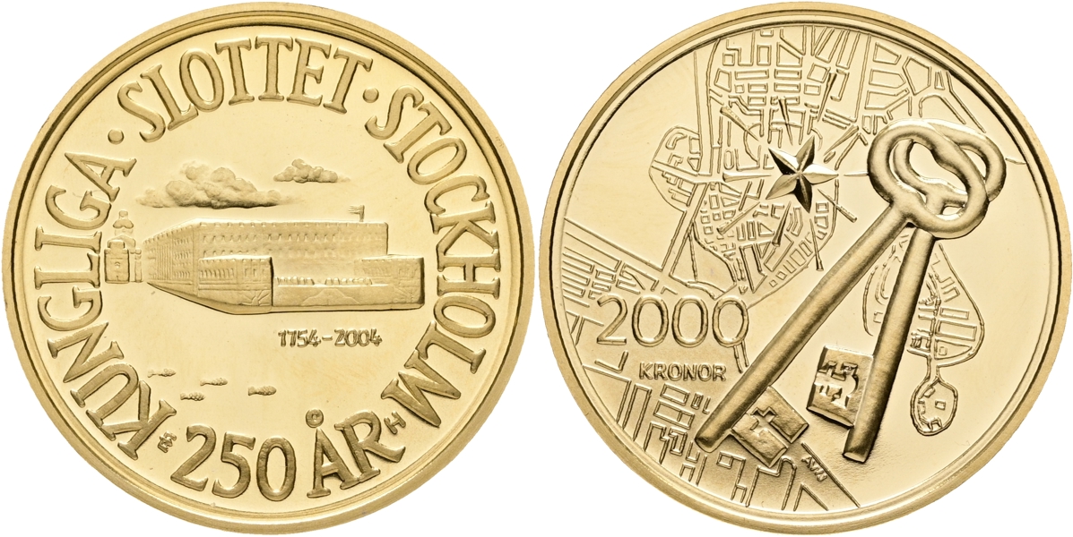 CARL XVI GUSTAF (1973 -). 2000 kronor 2004.