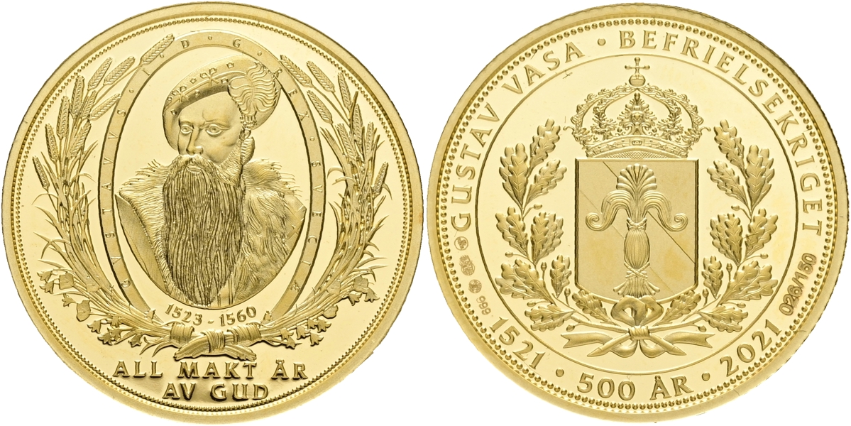 MEDALJ. "All makt är av Gud".