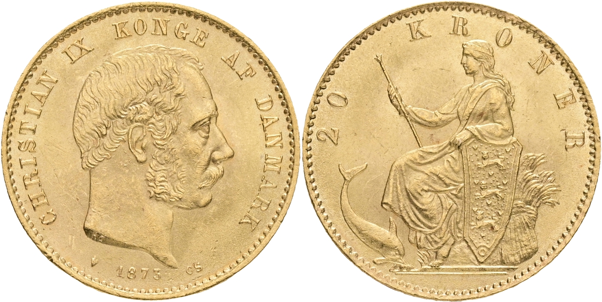 DANMARK / DENMARK. 20 kroner 1873.