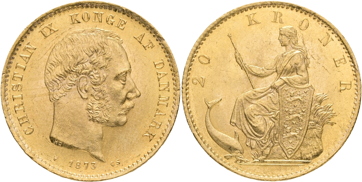 DANMARK / DENMARK. 20 kroner 1873.