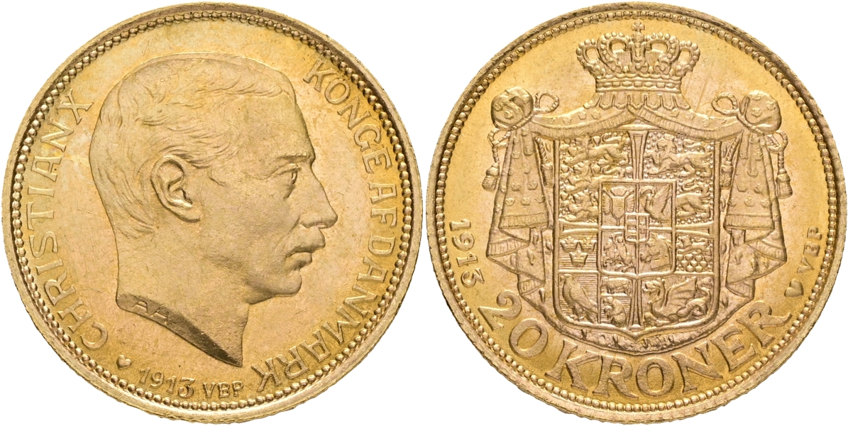 DANMARK / DENMARK. 20 kroner 1913.