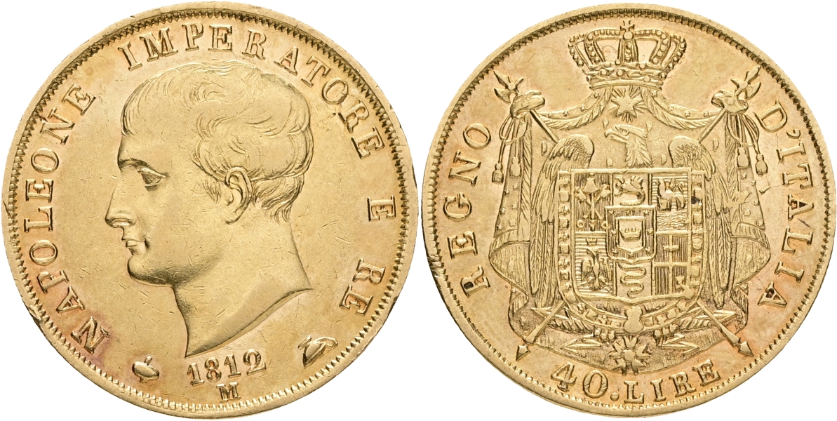 ITALIEN / ITALY. 40 lire 1812.