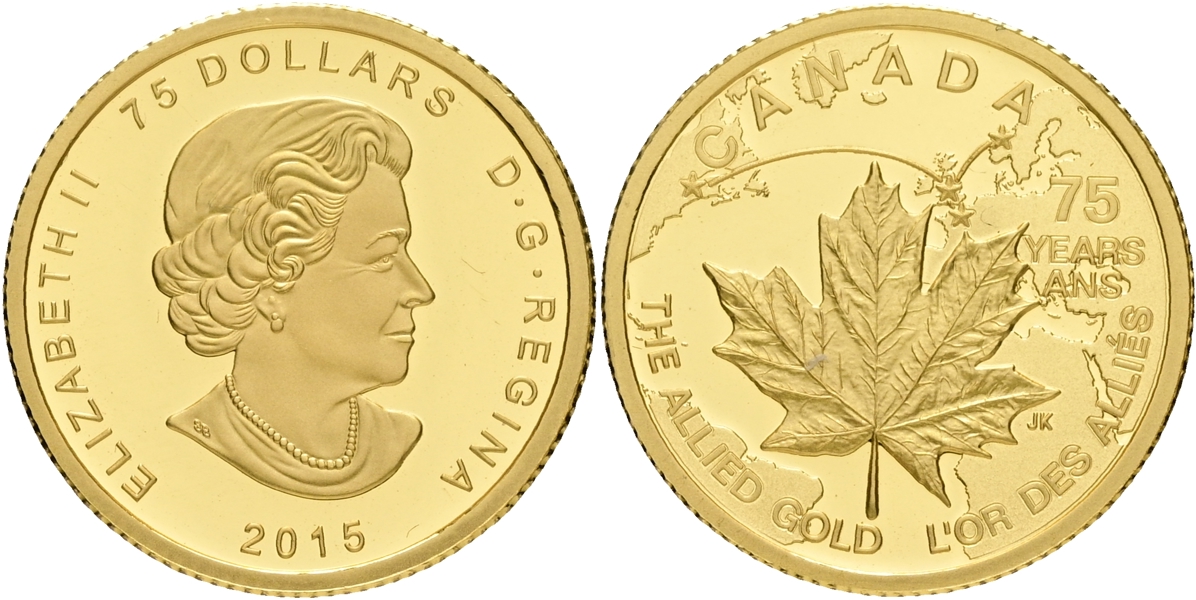 KANADA / CANADA. 75 dollars 2015.