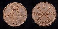GUSTAV IV ADOLF (1792-1809). AVESTA. 1/4 skilling 1802.