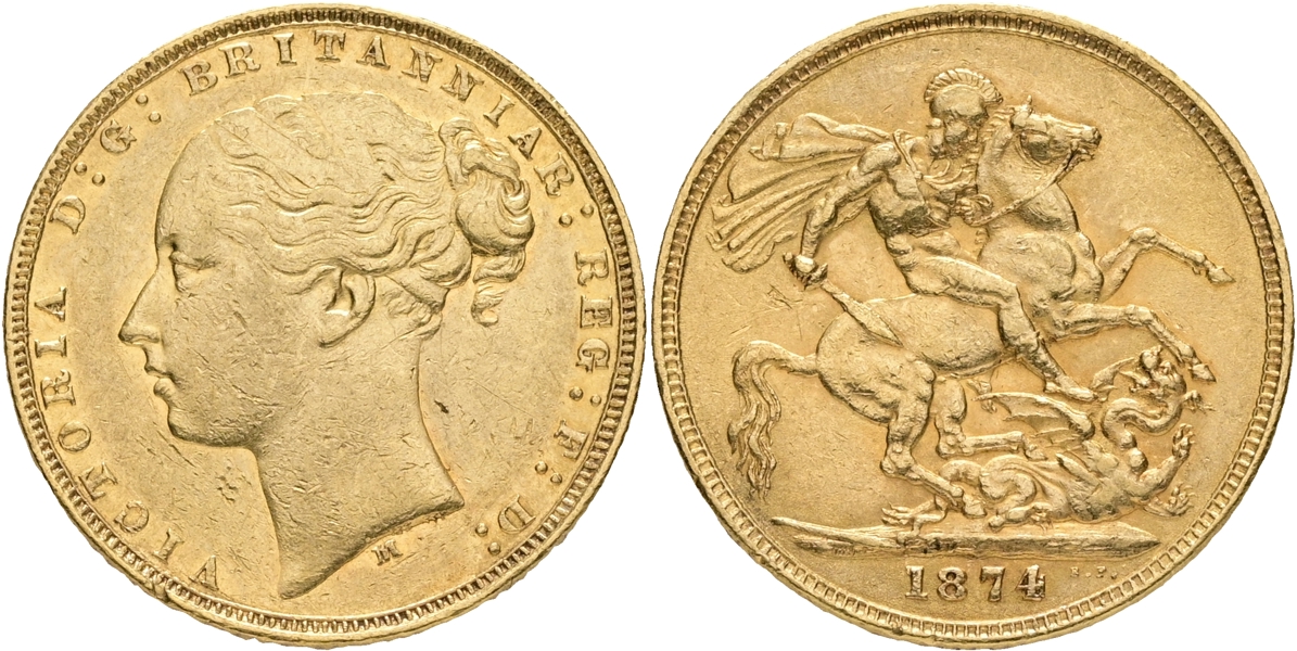 STORBRITANNIEN / GREAT BRITAIN. Sovereign 1874.