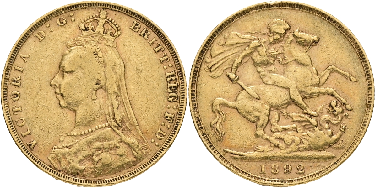 STORBRITANNIEN / GREAT BRITAIN. Sovereign 1892.