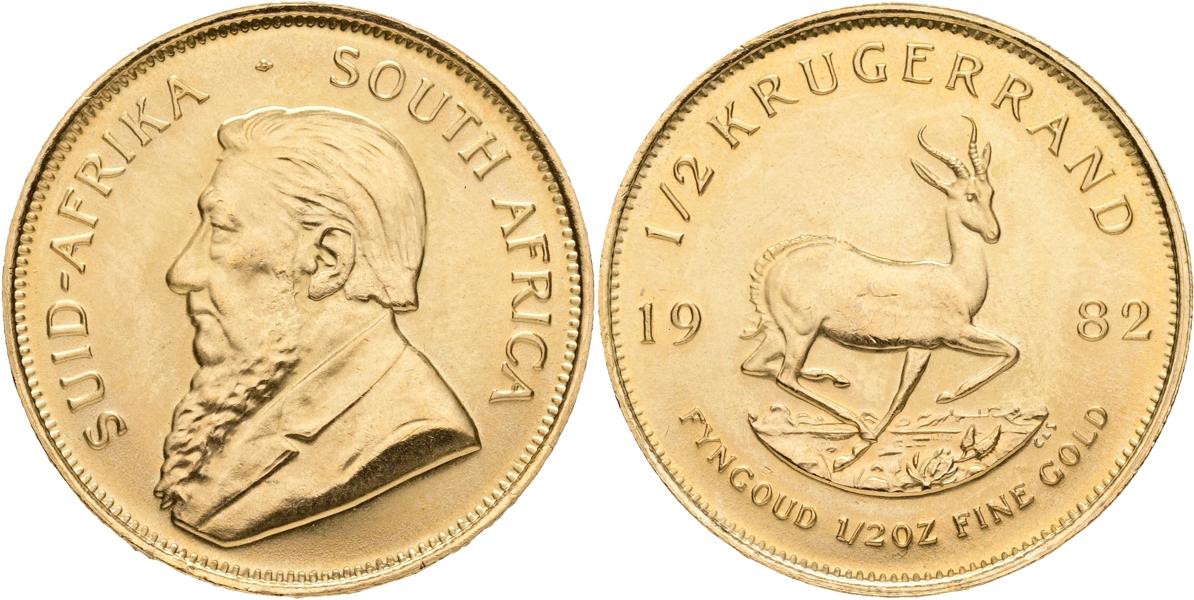 SYDAFRIKA / SOUTH AFRICA. 1/2 krugerrand 1982.